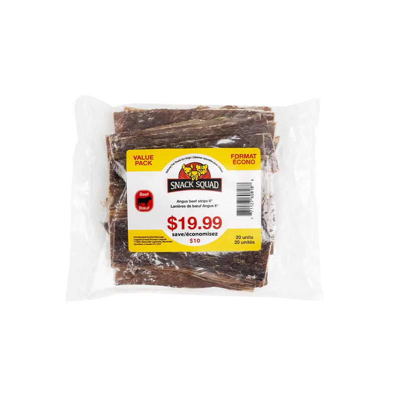 Snack Squad, Angus Strips - 6" - 20 pk image number null