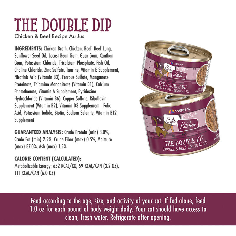 Weruva, Can Feline  - The Double Dip-Chkn&Beef - 170g - Minced - Wet Cat Food image number null