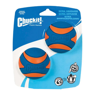 Chuckit!, Ultra Squeaker Ball - Medium - 2 Pk - Toss Dog Toy