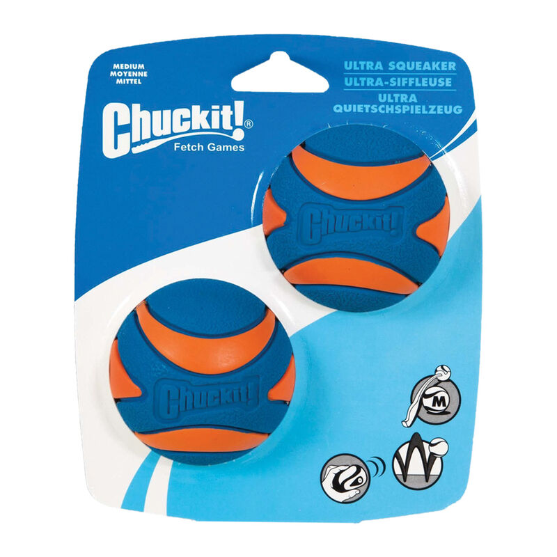 Chuckit!, Ultra Squeaker Ball - Medium - 2 Pk - Toss Dog Toy image number null