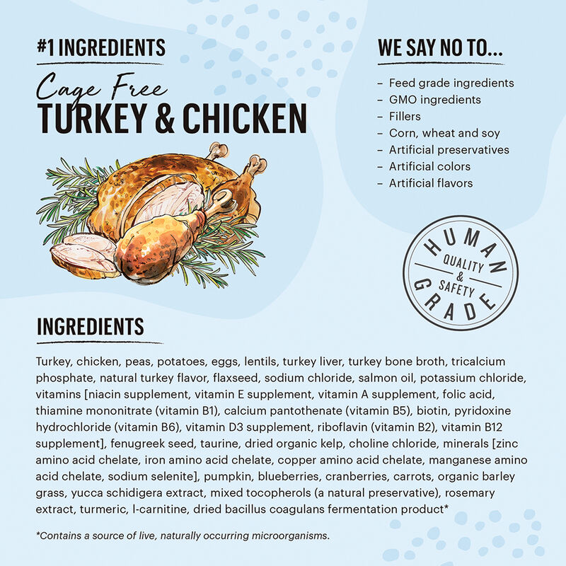The Honest Kitchen, Grain Free Whole Food Clusters, Turkey & Chicken Recipe - Dry Cat Food image number null