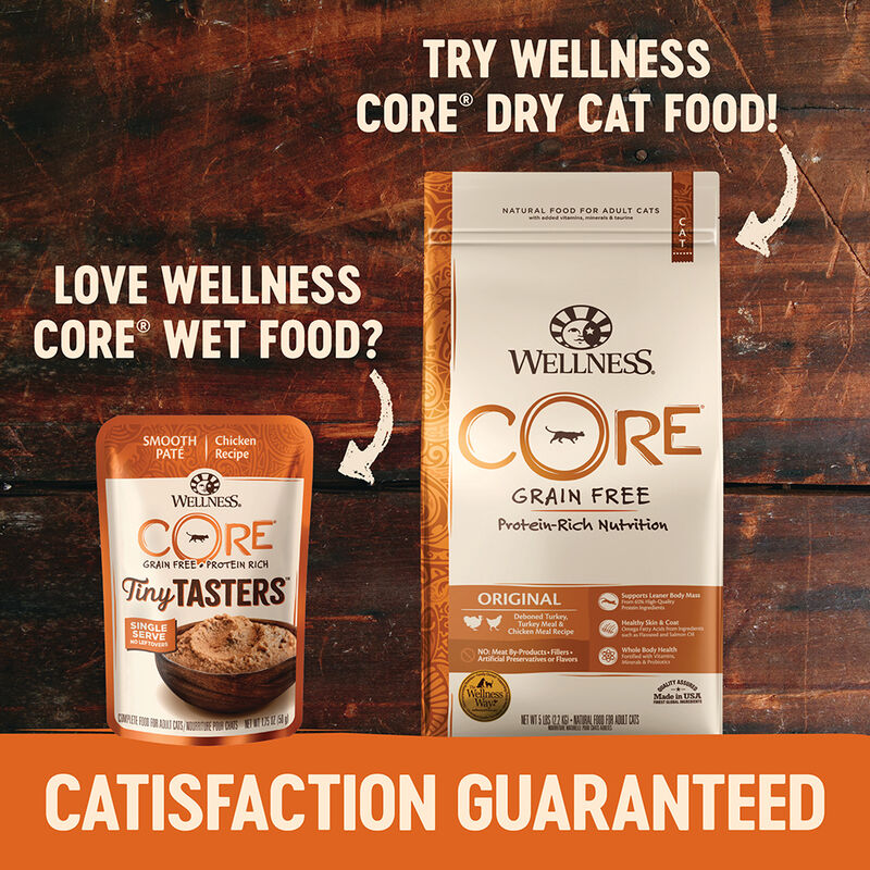 Wellness, Pouch, Feline Adult - Core Tiny Tasters - Chicken & Beef - 50 g - Wet Cat Food image number null