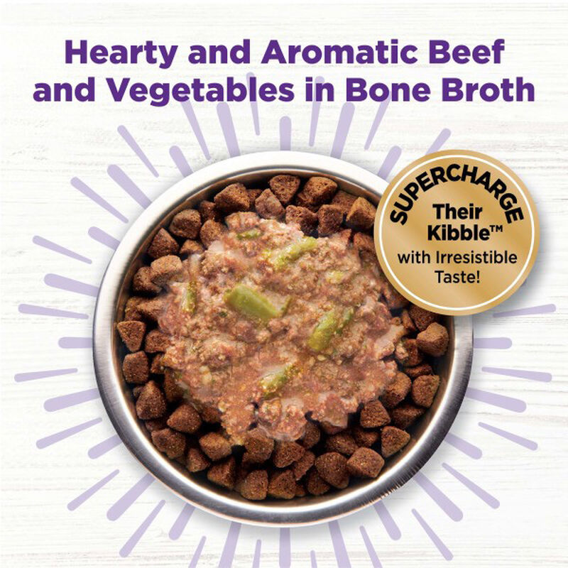 Wellness, Bowl Boosters - Hearty Toppers - Beef & Green Beans in Bone Broth - 156 g - Wet Dog Food image number null