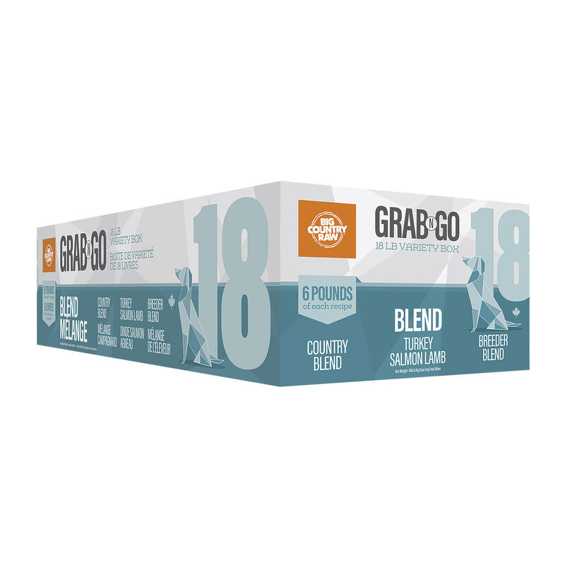 Big Country Raw, Grab N Go Blend Deal - 18 lb - Frozen Dog Food image number null