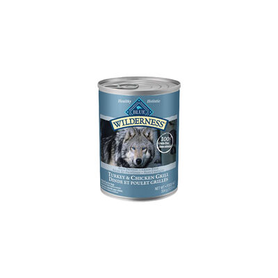 Blue Buffalo, Canned Dog Food, Wilderness, Turkey & Chicken Grill - 354 g - Wet Dog Food