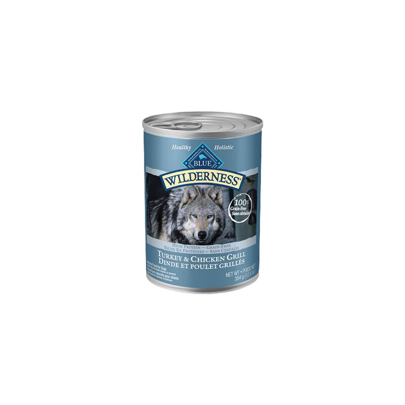 Blue Buffalo, Canned Dog Food, Wilderness, Turkey & Chicken Grill - 354 g - Wet Dog Food image number null