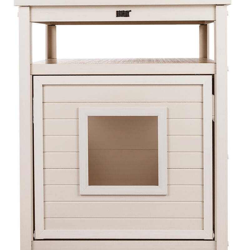New Age Pet, LitterLoo Litter Box Cover - End Table - Antique White image number null