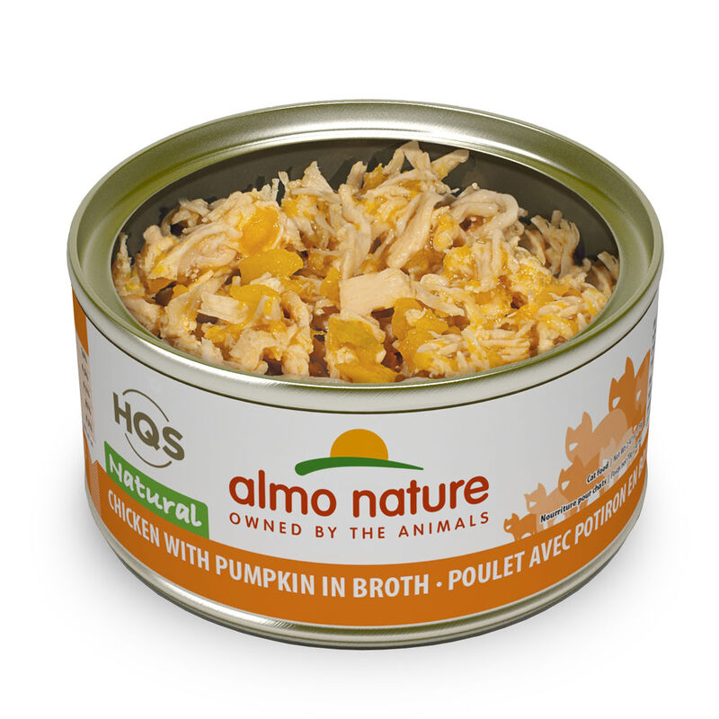 Almo Nature, Can Feline Adult - Chicken & Pumpkin in Broth - 2.5 oz - Wet Cat Food image number null