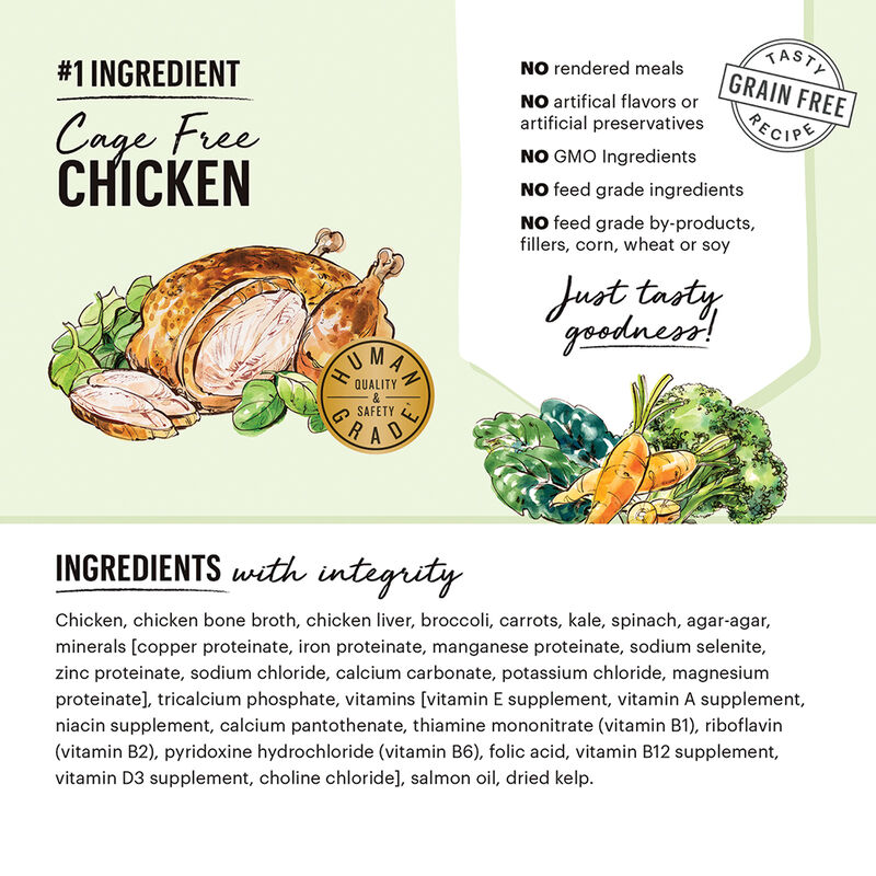 The Honest Kitchen, Butcher Block Pate, Chicken & Greens - Wet Dog Food image number null
