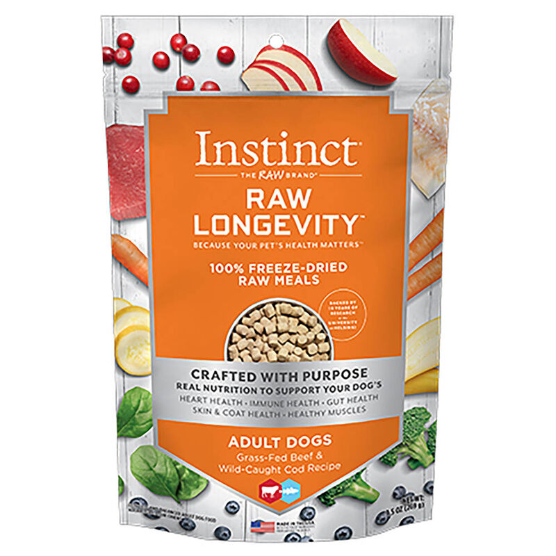 Instinct, Adult, Longevity - FD Meal - Cod & Beef - 269 g - Freeze Dried Dog Food image number null
