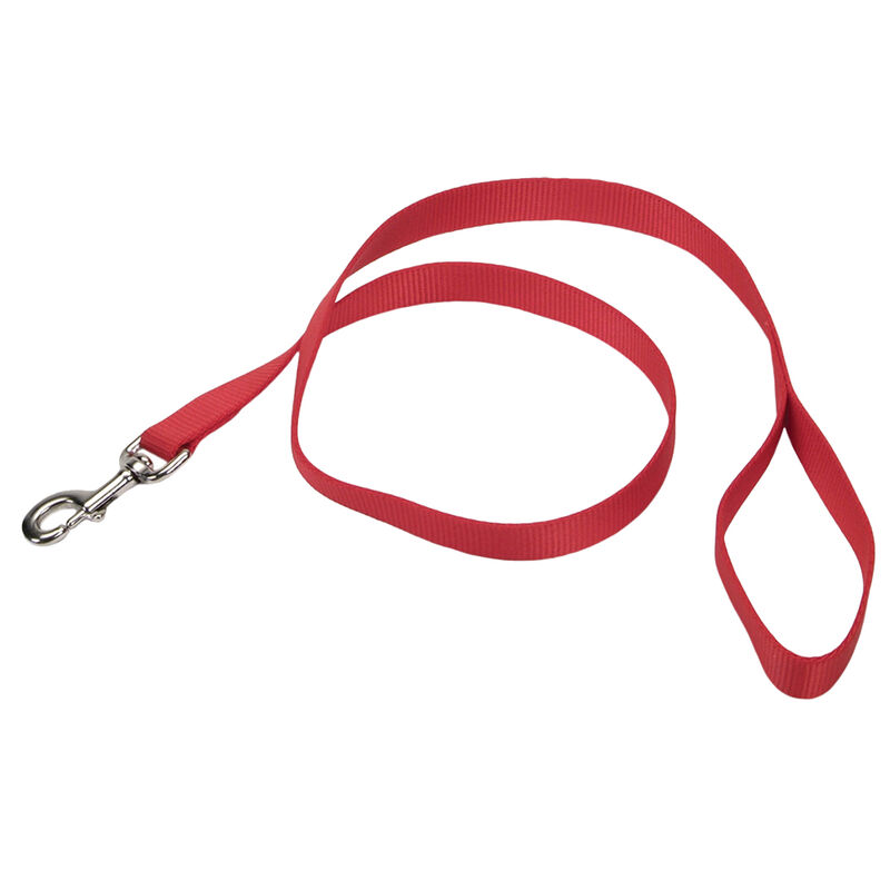 Single-Ply Dog Leash, Red, Large - 1" x 6' image number null