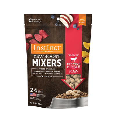 Instinct, Adult  Raw Boost Mixers  Natural Beef  170 g - Freeze Dried Dog Food