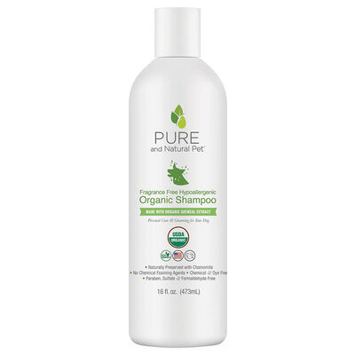 Pure and Natural Pet, Fragrance Free Hypoallergenic Organic Shampoo - 16 oz