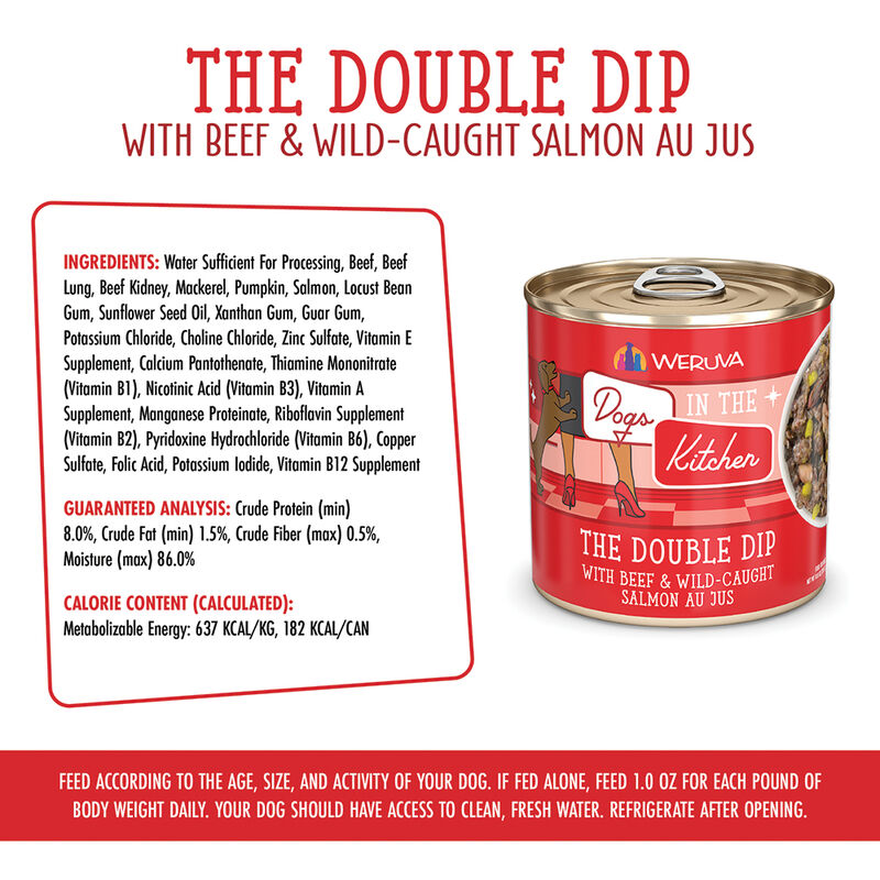Weruva, Can, Adult - Double Dip - 283 g - Minced - Wet Dog Food image number null