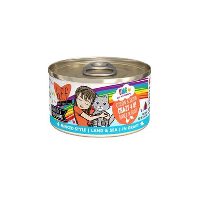 Weruva, Can, Feline Adult - Crazy 4 U - Chicken & Salmon - 156 g - Minced - Wet Cat Food