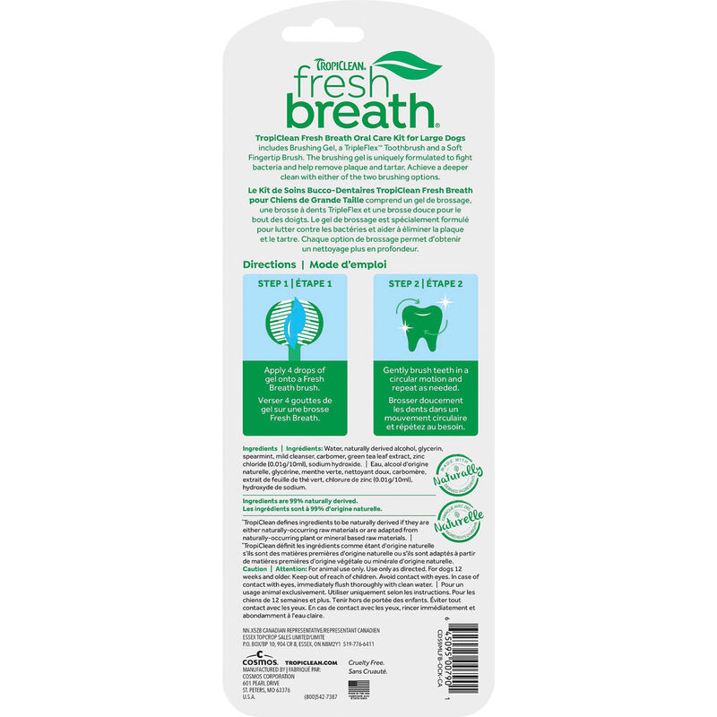 Tropiclean, Fresh Breath Oral Care Kit for Large Dogs image number null
