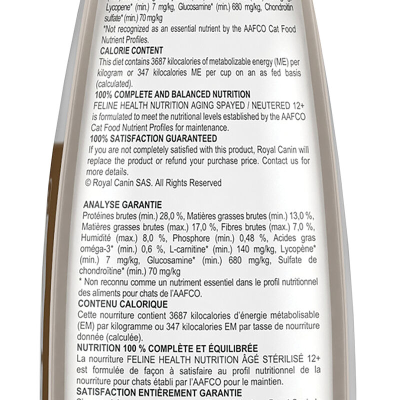 Royal Canin, Feline Health Nutrition Aging Spayed / Neutered 12+ Dry Adult - Dry Cat Food image number null