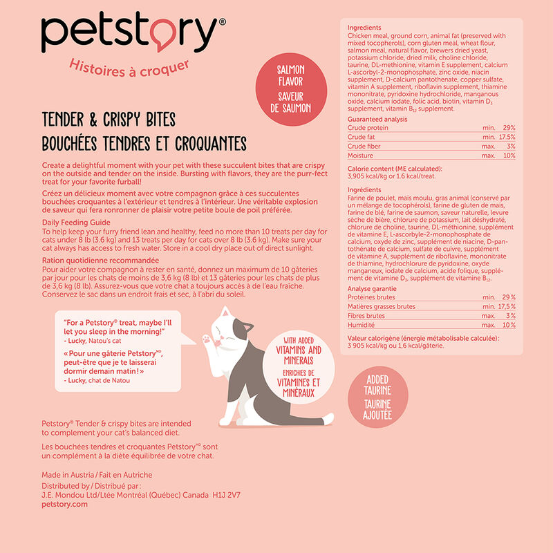 Petstory, Tender and Crispy Bites - Salmon Flavour - 115 g image number null