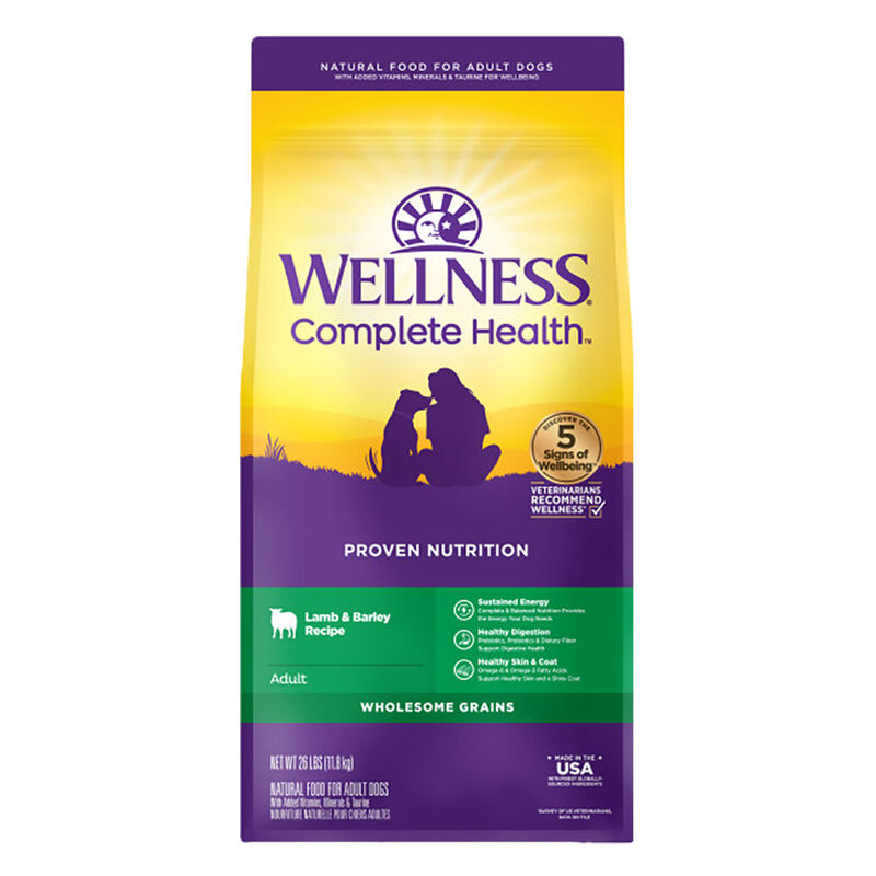 Wellness, Adult Complete Health - Lamb & Barley - 11.8 kg - Dry Dog Food image number null