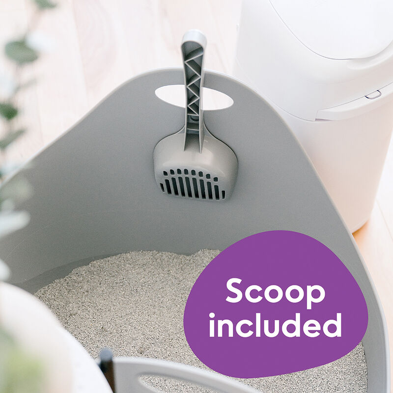 Litter Genie, Cat Litter Box With Scoop, Grey image number null