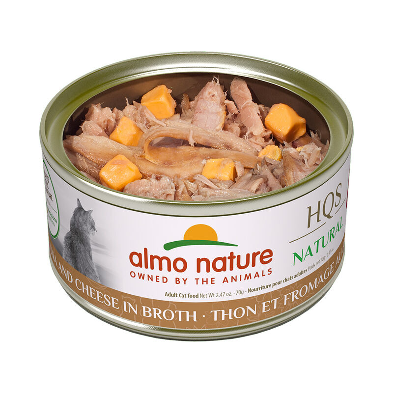 Almo Nature, Can Feline Adult - Tuna & Cheese in Broth - 2.5 oz - Wet Cat Food image number null