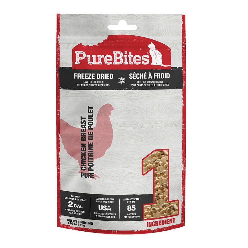 PureBites, Entry Size Cat Treats, Chicken - Freeze Dried Cat Treat image number null