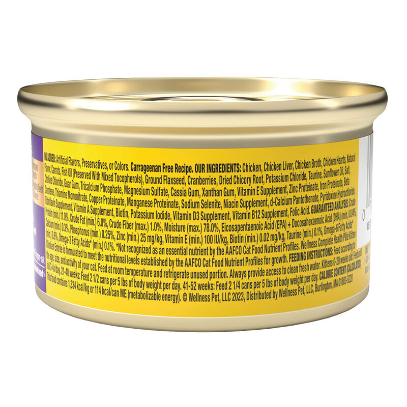 Wellness, Canned Cat Food, Complete Health, Kitten - 3 oz - Wet Cat Food image number null