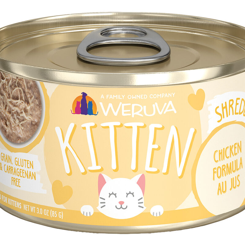 Weruva, Can, Kitten, Chicken Au Jus - 85 g - Minced  - Wet Cat Food image number null