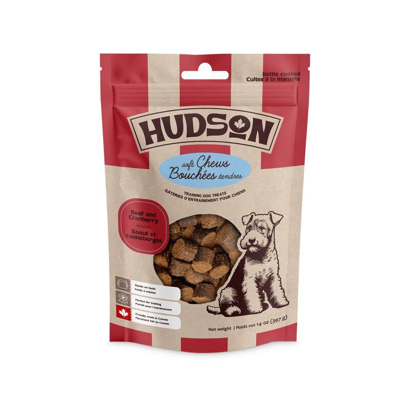Hudson, Beef & Cranberry Soft and Chewy Dog Treats image number null