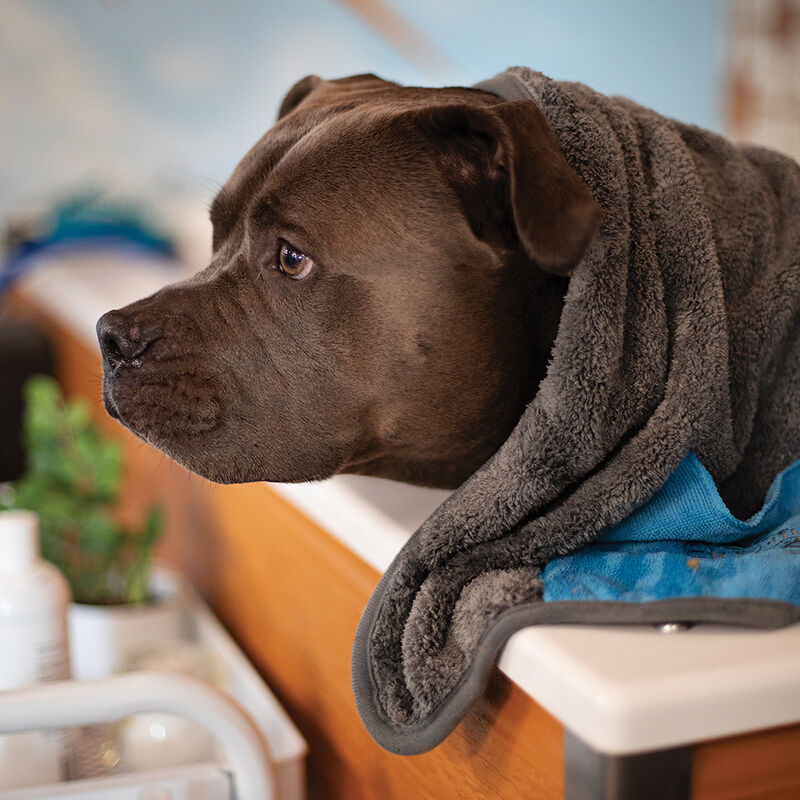 Messy Mutts, Microfiber Ultra Soft Towel w/ Hand Pockets - Medium image number null