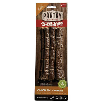 Maple Valley Pantry, Antler Plaque Attacker Stix - Maple Bacon - Dog Natural Chews