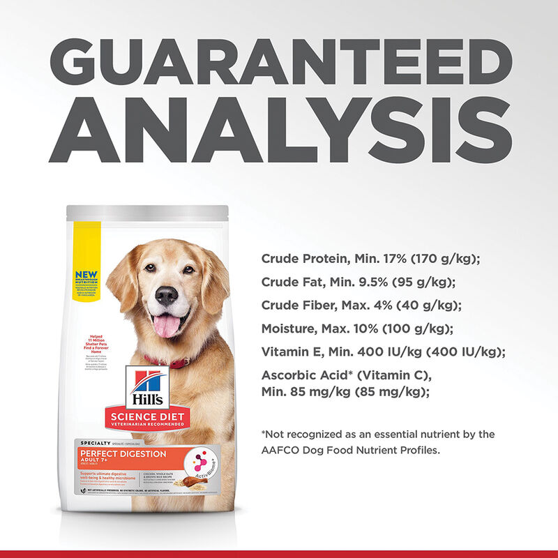 Science Diet, Adult 7+ - Perfect Digestion Chicken - 9.98 kg - Dry Dog Food image number null