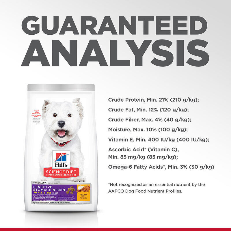 Science Diet, Adult Sensitive Stomach & Skin Small Bites Chicken Recipe Dry Dog Food - Dry Dog Food image number null