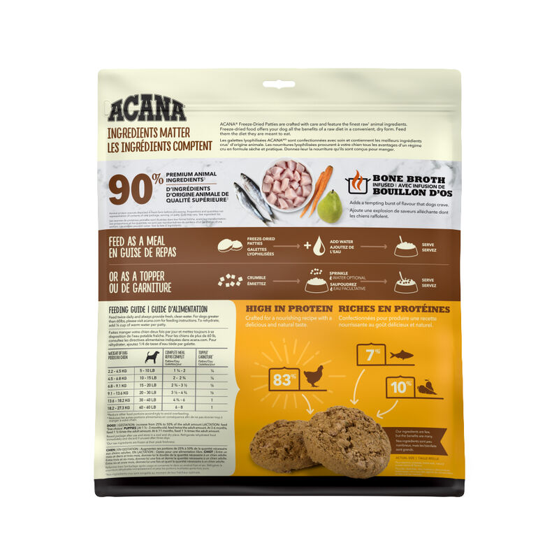 Acana, Adult - FD Patties - Free Run Chicken - 397 g - Freeze Dried Dog Food image number null