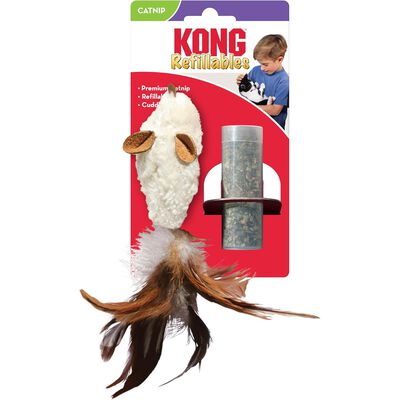 KONG, Refillables Feather Mouse - Chase Cat Toy