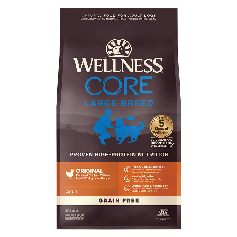 Wellness, Core, Grain Free Large Breed - 26 lb - Dry Dog Food image number null