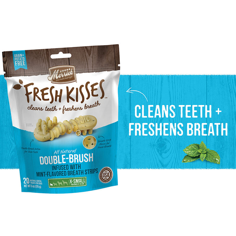 Merrick, Fresh Kisses Brush - Mint - Dog Treat image number null