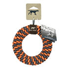 Tall Tails, Braided Ring - Orange & Charcoal - 5" - Tug Dog Toy image number null