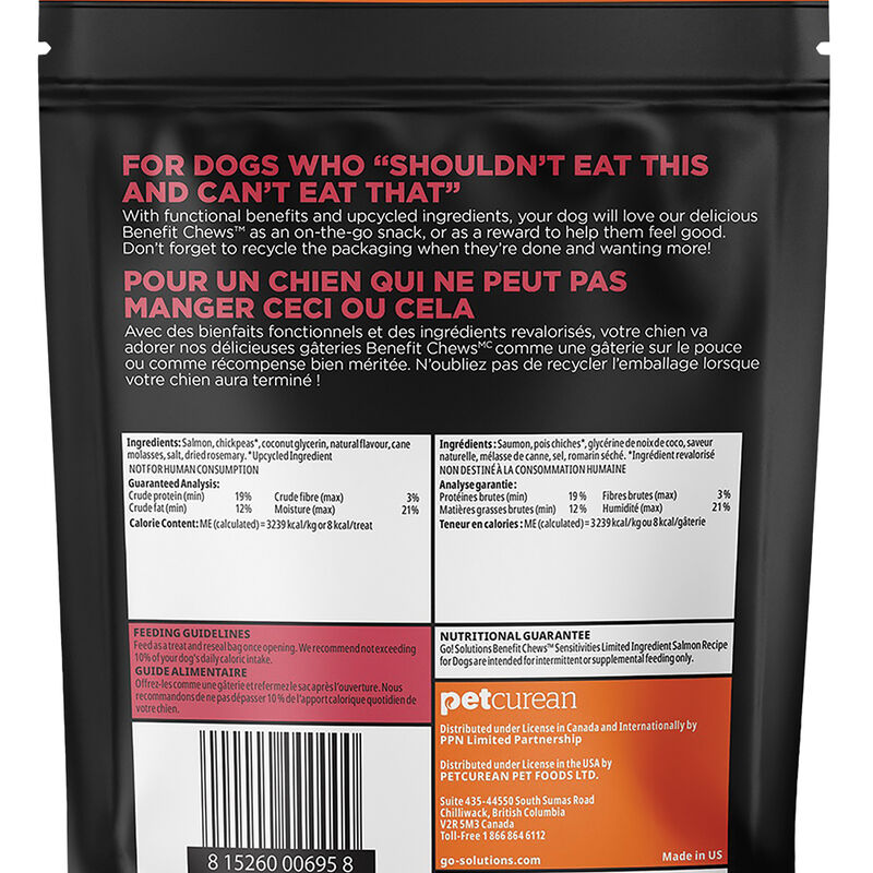 Go! Solutions,Benefit Chews - Sensitivities Limited Ingredient Salmon Dog Treats - 170 g image number null
