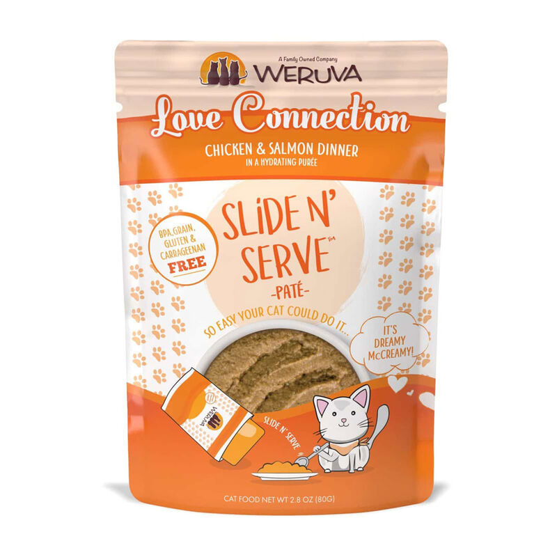 Weruva, Pouch Feline - Love Connection - Chicken & Salmon- 80 g - Pate - Wet Cat Food image number null