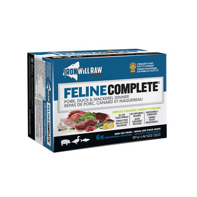 Iron Will Raw, Feline Complete,Pork, Duck,Mackerel Dinner-1.36kg