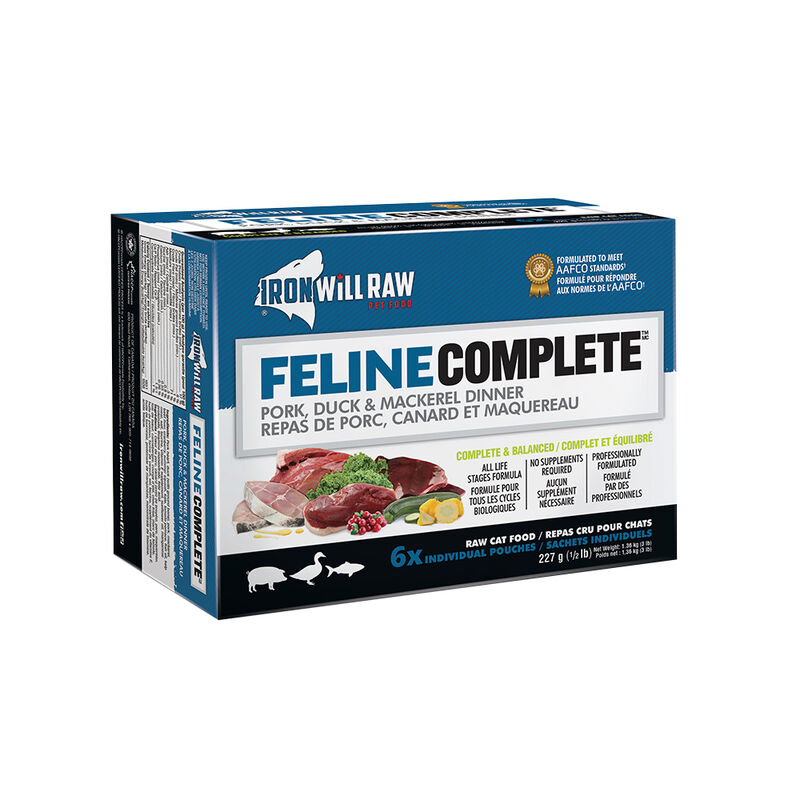 Iron Will Raw, Feline Complete,Pork, Duck,Mackerel Dinner-1.36kg image number null