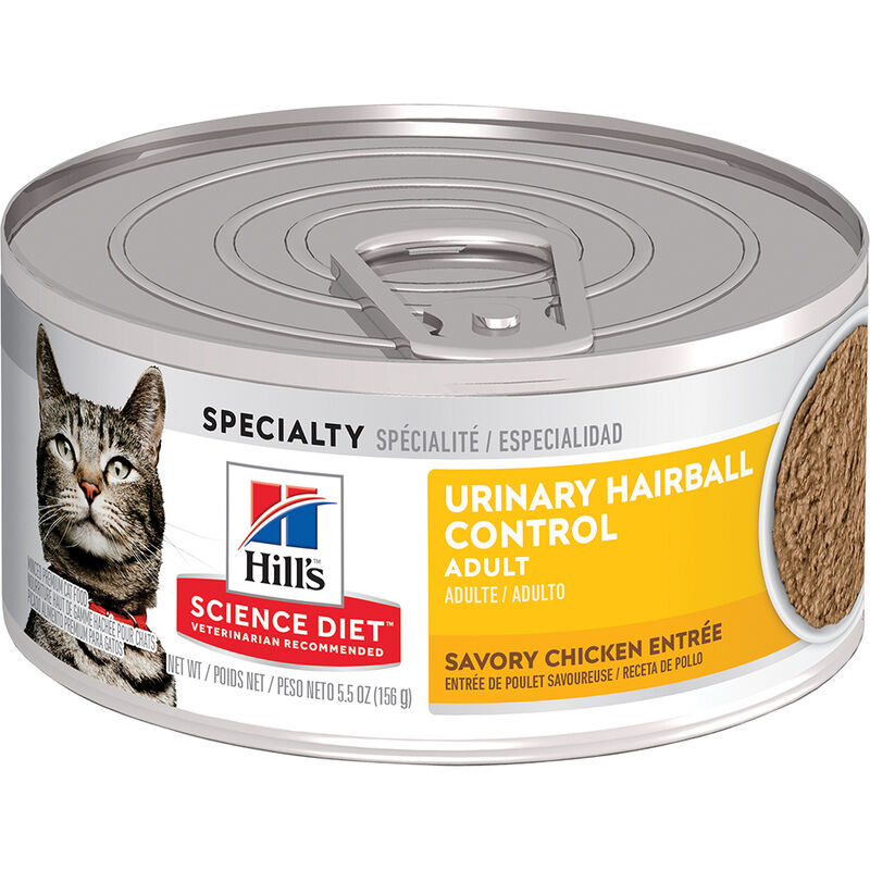 Science Diet, Adult Urinary & Hairball Control Savory Chicken Canned Cat Food - Wet Cat Food image number null
