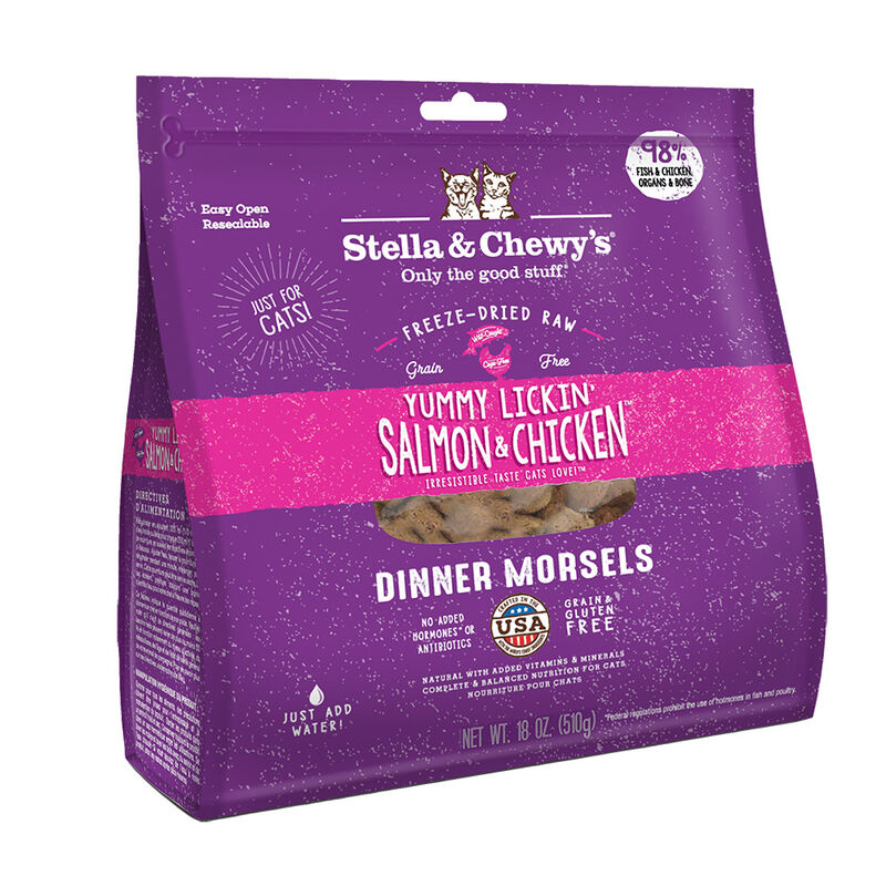 Stella & Chewy's, Cat Freeze-Dried Raw, Yummy Lickin' Salmon & Chicken Dinner Morsels - 510 g image number null