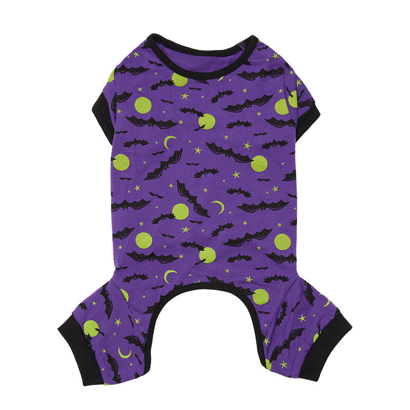 Hotel Doggy, Bats at Moonlight Pajamas -Ultraviolet - Dog Pyjamas image number null