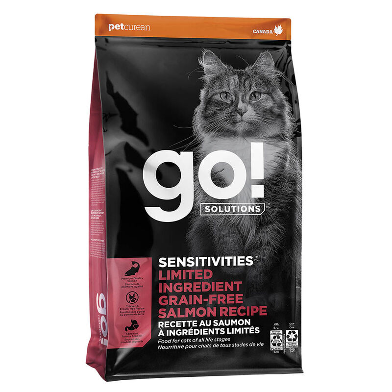 GO! SOLUTIONS, Feline Adult - Sensitivities Limited Ingredient Grain Free - Salmon - Dry Cat Food image number null