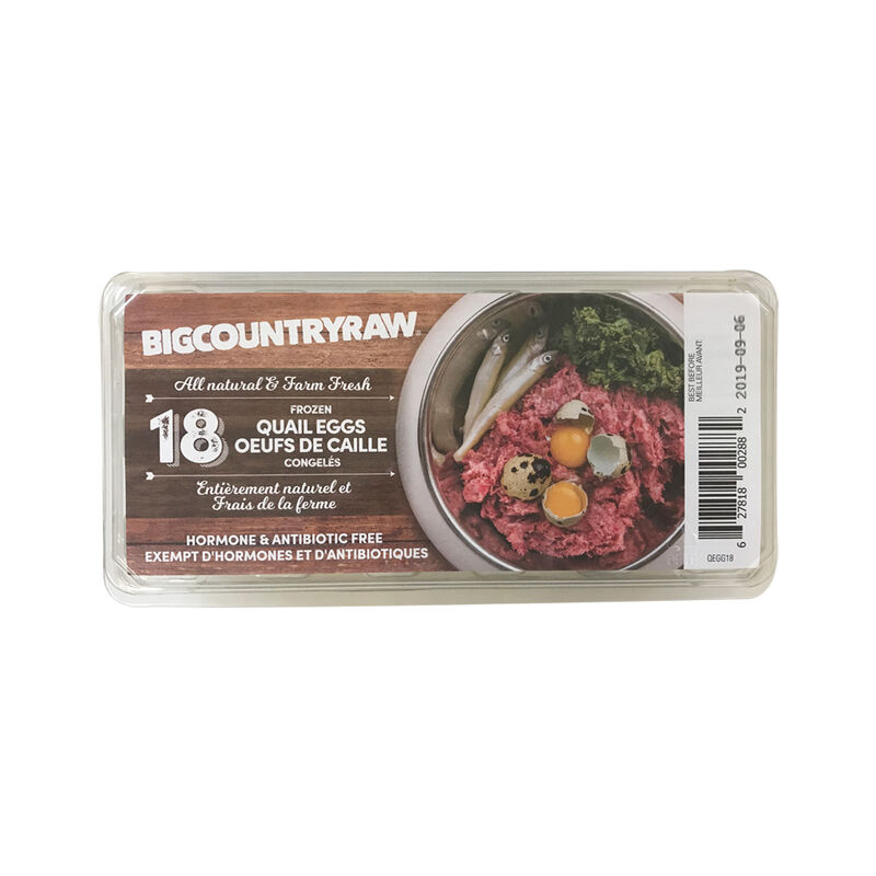 Big Country Raw, Quail Eggs - 18 ct - Frozen Dog Food image number null