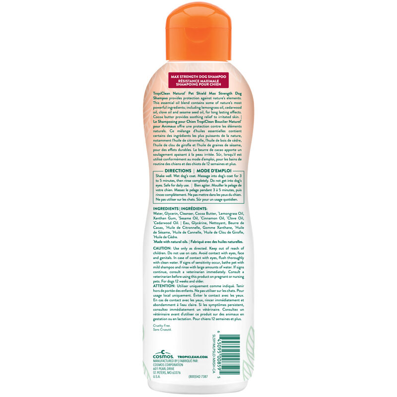 Tropiclean, Pet Shield Max Strength Shampoo image number null