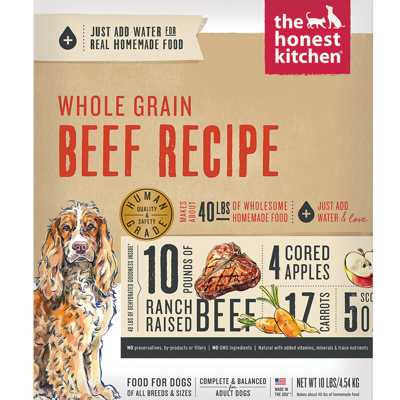 The Honest Kitchen, Whole Grain Beef Recipe - Freeze Dried Dog Food image number null