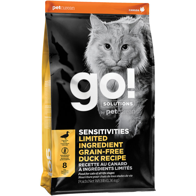 GO! SOLUTIONS, SENSITIVITIES Limited Ingredient Grain Free Duck Recipe for cats - Dry Cat Food image number null